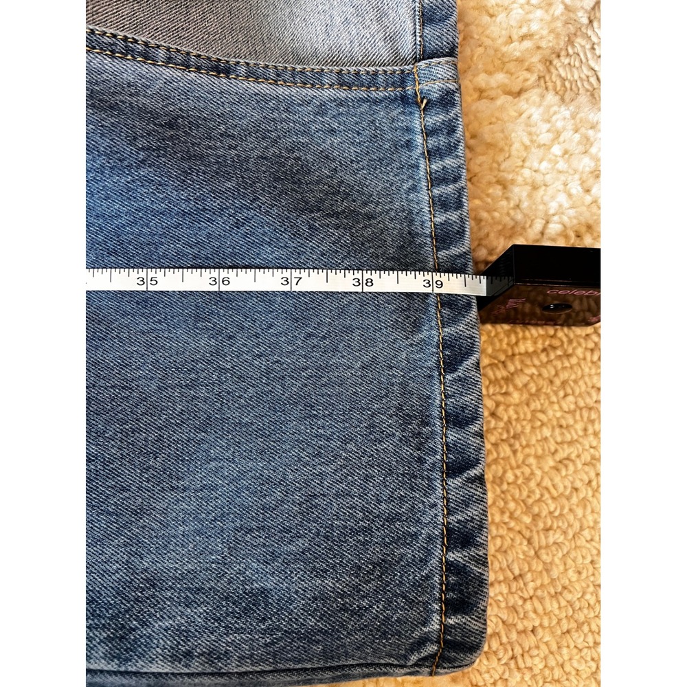 Supplies by Union Bay Denim Maxi Skirt Medium Wash Front Slit Size 2 26W 2B43000 - Picture 5 of 7
